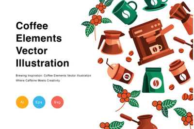 Coffee Elements Vector Illustration