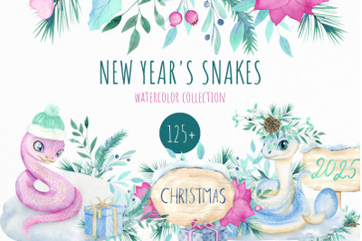 Christmas Snake. New Year 2025