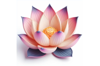 lotus flower isolated on white background. Trendy fashion style