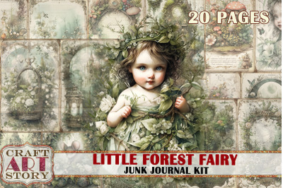 Little Forest Fairy fantasy Junk Journal Pages-2&2C;fairies