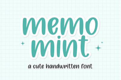 Memo Mint - A Handwritten font for planner