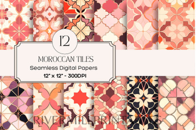 Seamless Moroccan Tiles Digital Paper Pack