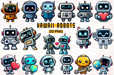 Kawaii Robots - Robotics Illustration
