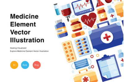 Medicine Element Vector Illustration