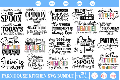 Farmhouse Kitchen SVG Bundle