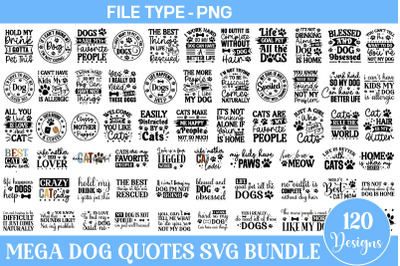 Mega Dog Quotes Mega SVG Bundle