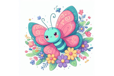 12 Illustration of cute butterflset