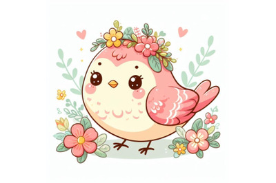 12 Illustration of cute bird decset