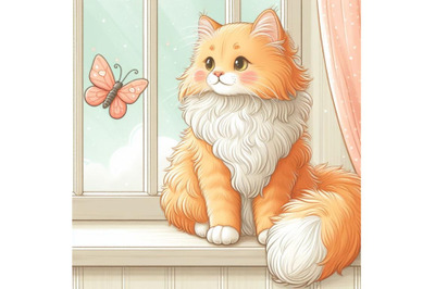 12 Cute Cat illuset