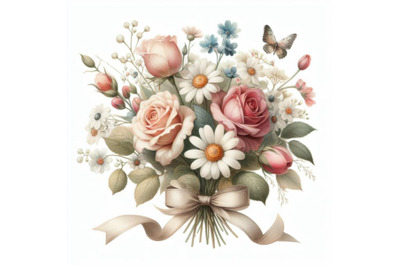 12 Illustration of vintage floral wa set