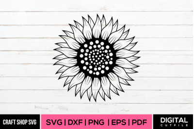 Sunflower SVG, PNG, EPS Artline Vector