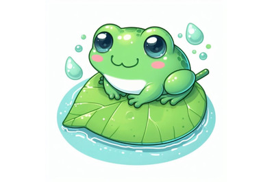 12 Illustration of cute frog setting set