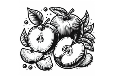 12 illustration of apple fruit bundle