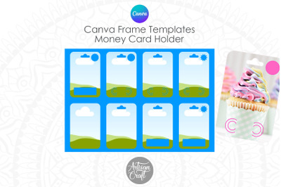 Money Holder Card, Editable Canva, Gift Card Template, Canva frames