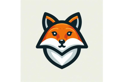 12 Fox head logo minimal modern set