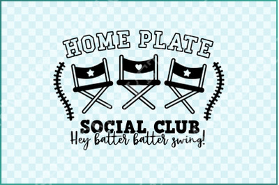 Home Plate Social Club, Hey Batter Swing, Baseball Mom SVG &amp; PNG, Baseball Mama Family Sublimation Designs for Cricut, Game Day Download