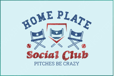 Glitter Home Plate Social Club PNG, Baseball Mom Sublimation PNG, Ballpark Mama Digital Download, Sports Team Softball T-Shirt Design