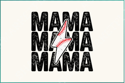 Baseball Mom PNG, Lightning Mama Sublimation File, Digital Heat Transfer Design, Softball Varsity Mother&#039;s Day SVG, Instant Download