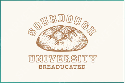 Sourdough University PNG, Breaducated Digital Design, Trendy Mama PNG for Sublimation, Funny Sourdough Bread Gift for Mom, Best Seller PNG