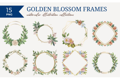 Golden Blossom Frames