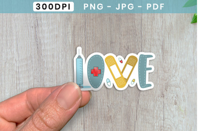 Love Nurse Sticker Printable