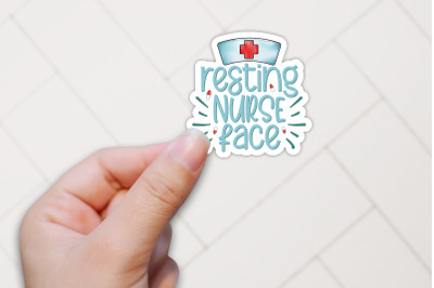 Resting Nurse Face PNG Sticker