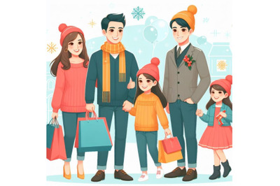 12 Illustration of Family shopset