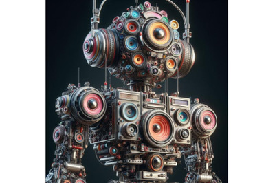 12 robot made of analog stereo e bundle