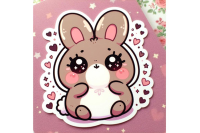 12 Kawaii Sticker of cut bundle