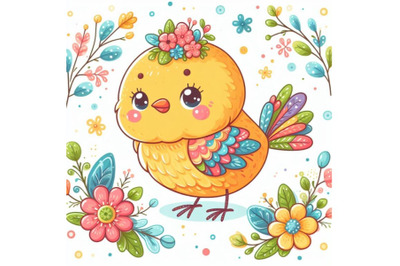 12 Illustration of cute bird dec bundle