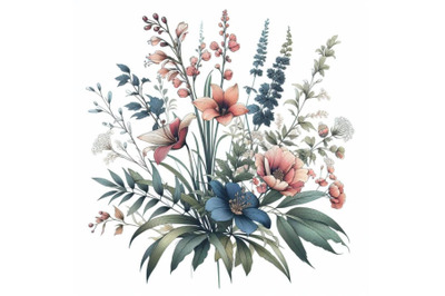12 Botanical floral sketch, gard bundle