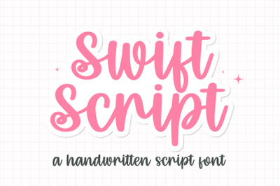 Swift Script - A Handwritten font for planner
