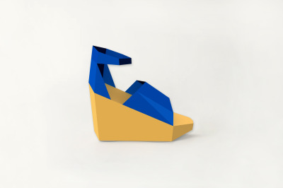 DIY Wedge heels shoe - 3d papercraft