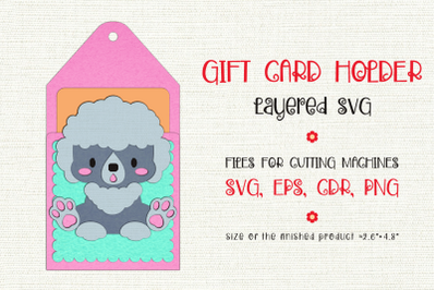 Poodle | Gift Card Holder | Paper Craft Template