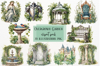 Watercolour Secret Garden Clipart