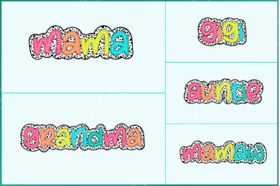 Mama Dalmatian PNG Bundle: Mother&#039;s Day Sublimation, Trendy Western PNG, Grandma &amp; Auntie Designs, Retro Mama Clipart, grandma, gigi, auntie