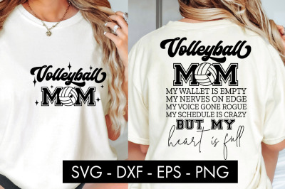 Volleyball Mom My Wallet Is Empty SVG Cut File PNG