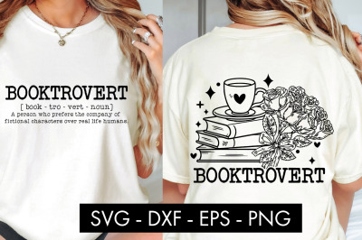 Booktrovert Definition SVG Cut File PNG