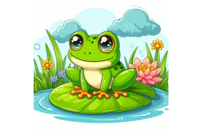 12 Illustration of cute frog sett bundle