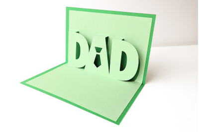 Dad with Tie Kirigami Word Pop Up Card | SVG | PNG | DXF | EPS