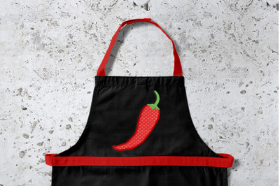 Chili Pepper | Applique Embroidery