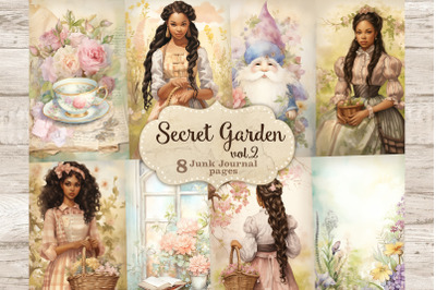 Secret Garden Junk Journal Paper | Black Girl Printable