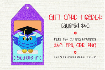 Wise Owl | Graduation Gift Card Holder | Paper Craft Template