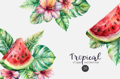 Tropical Summer Watercolor Set
