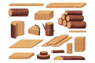 Raw wood materials. Lumber pile of logs tree trunks branches, pile of