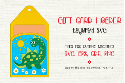 Cute Dino | Birthday Gift Card Holder | Paper Craft Template