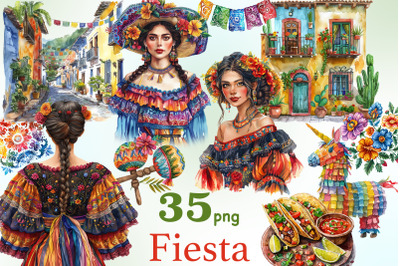 Fiesta Clipart | Cinco De Mayo PNG Bundle