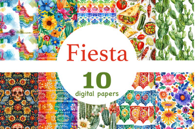 Fiesta Digital Papers | Mexico Pattern