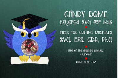Wise Owl | Graduation Candy Dome | Party Favor | Paper Craft Template|