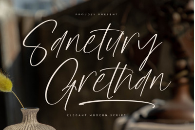 Sanetury Grethan - Elegant Modern Script